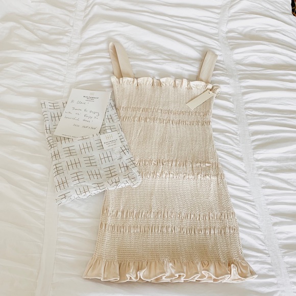 Cream Graduation Dress - Picture 2 of 4